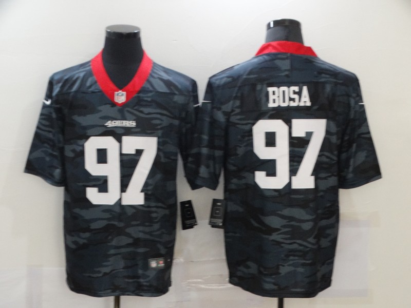 Men's San Francisco 49ers Nick Bosa #97 Gray Camouflage Jersey